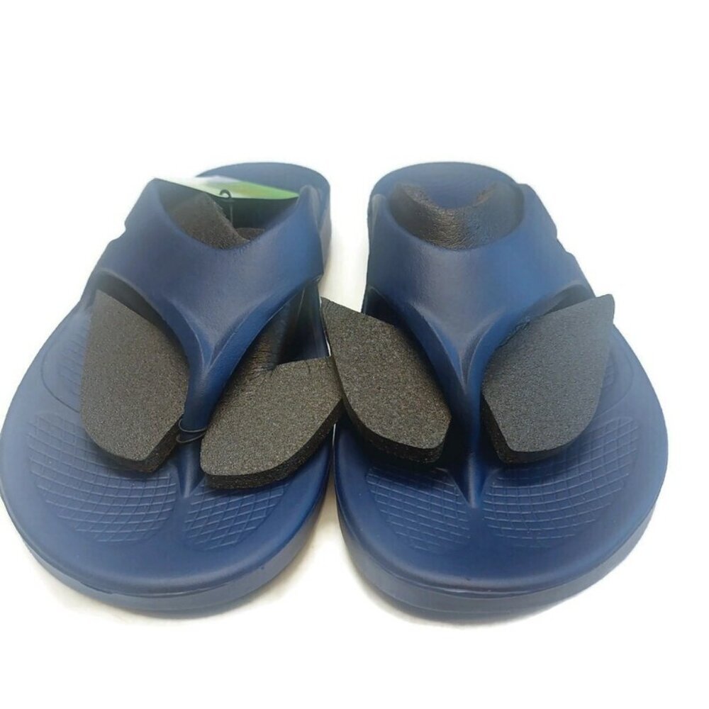 OOFOS Mens Size 12 Womens Size 14 Ooriginal Recovery Slide Pool Sandal Navy Blue - Picture 6 of 9